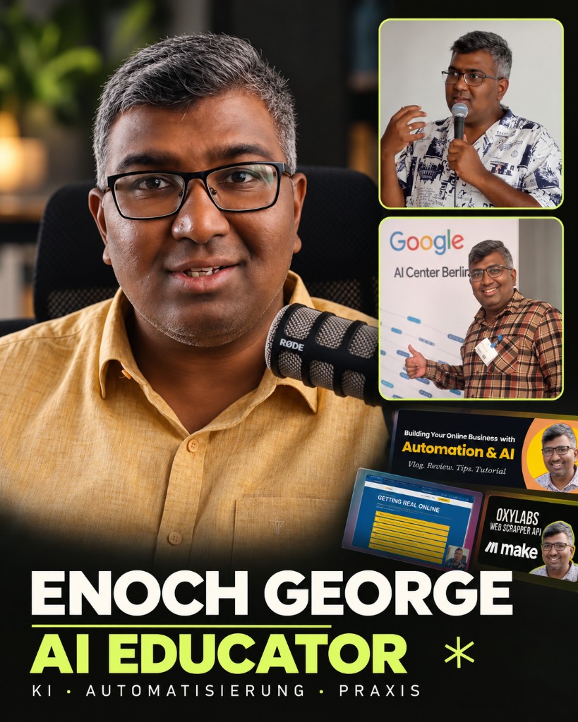 Enoch George, Initiator und Trainer der KI-Kreativakademie